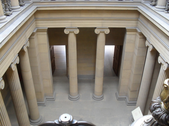 A view of the Pillar Hall atrium at Belsay